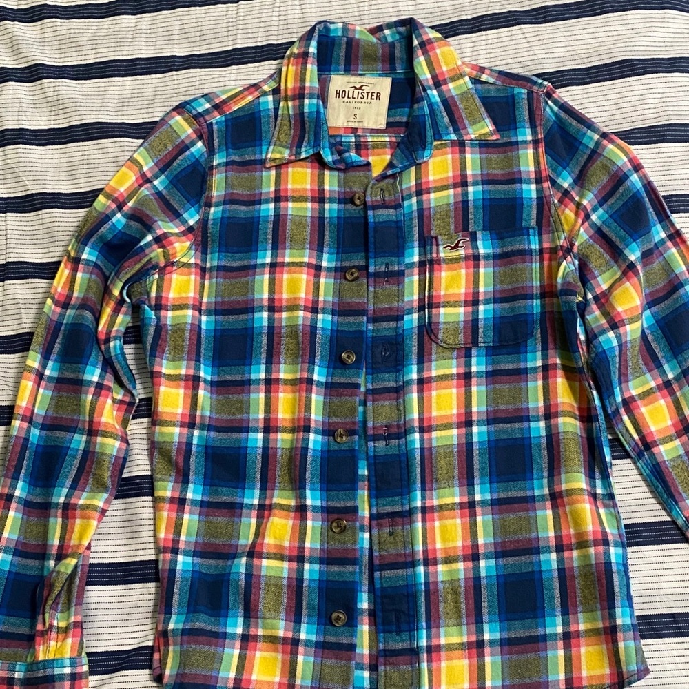 Hollister Men’s Multi Colored Flannel Size Small